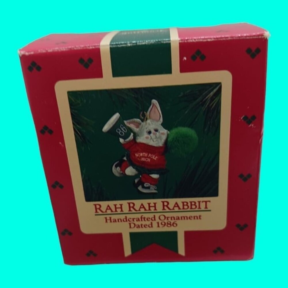 Hallmark vtg lot of 4 bunnies ornaments - Picture 5 of 5